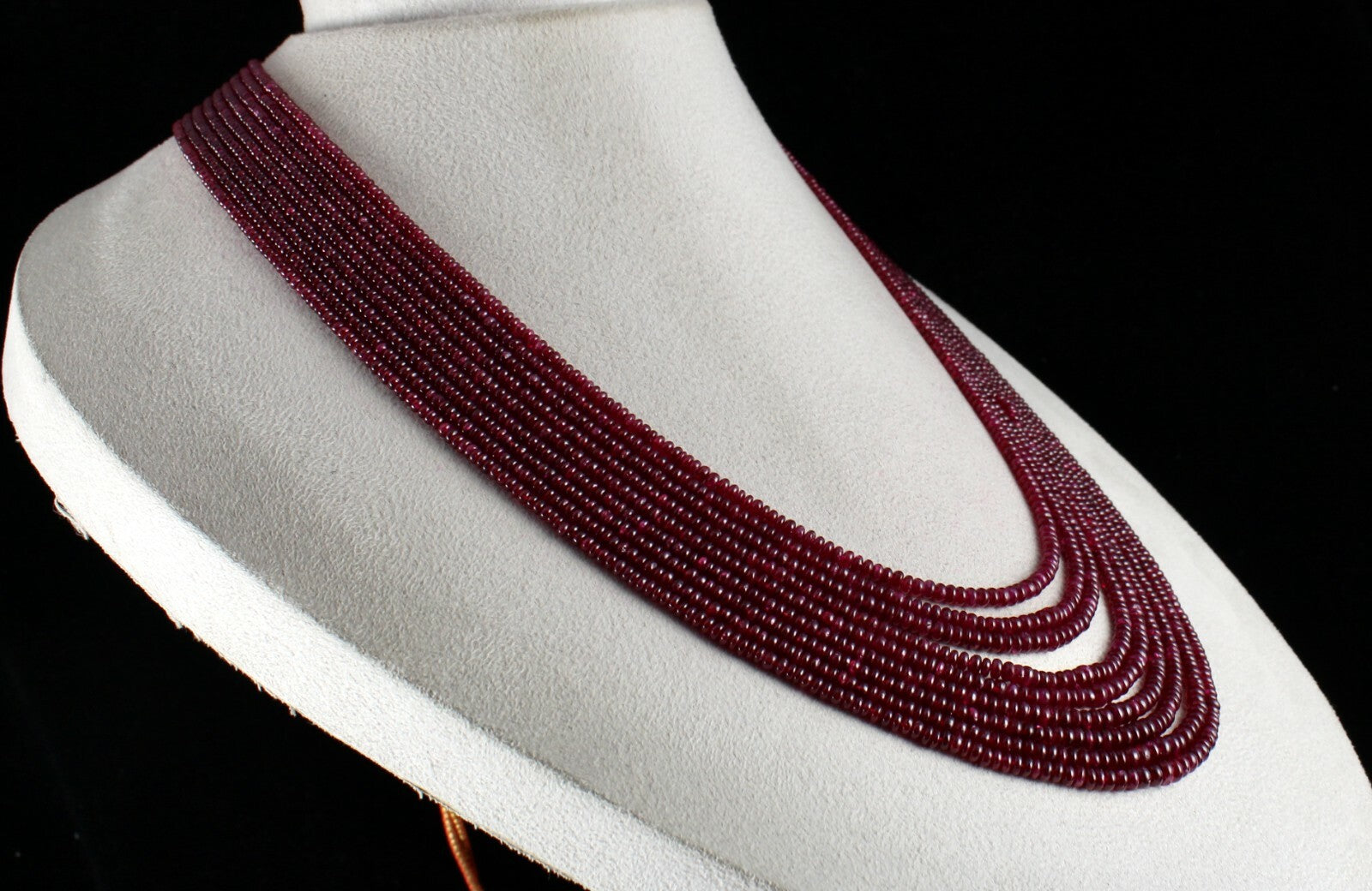 Certified Natural Ruby Beads 541ct Necklace 9 Line For Ladies