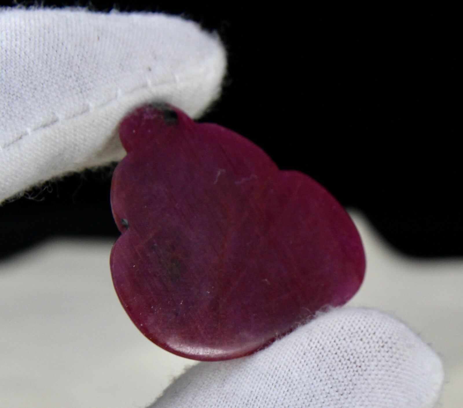 Natural Ruby Cabochon 27.50 Ct Untreated Gemstone Pendant 31x34 Mm Flat