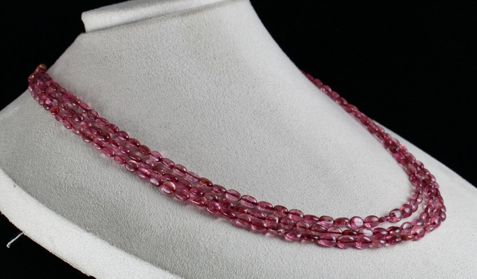 Certified Natural Tourmaline 244ct Beads Cabochon Old Gemstone Necklace