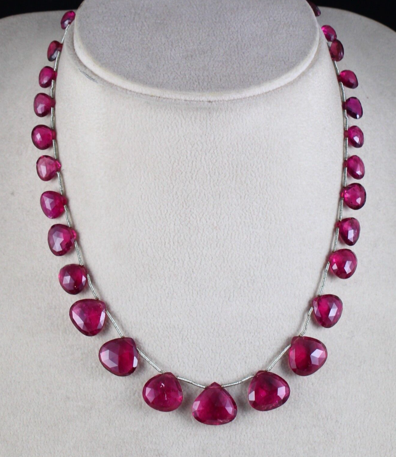 Certified Natural Pink Tourmaline 97.20 Ct Rubellite Gemstone Necklace