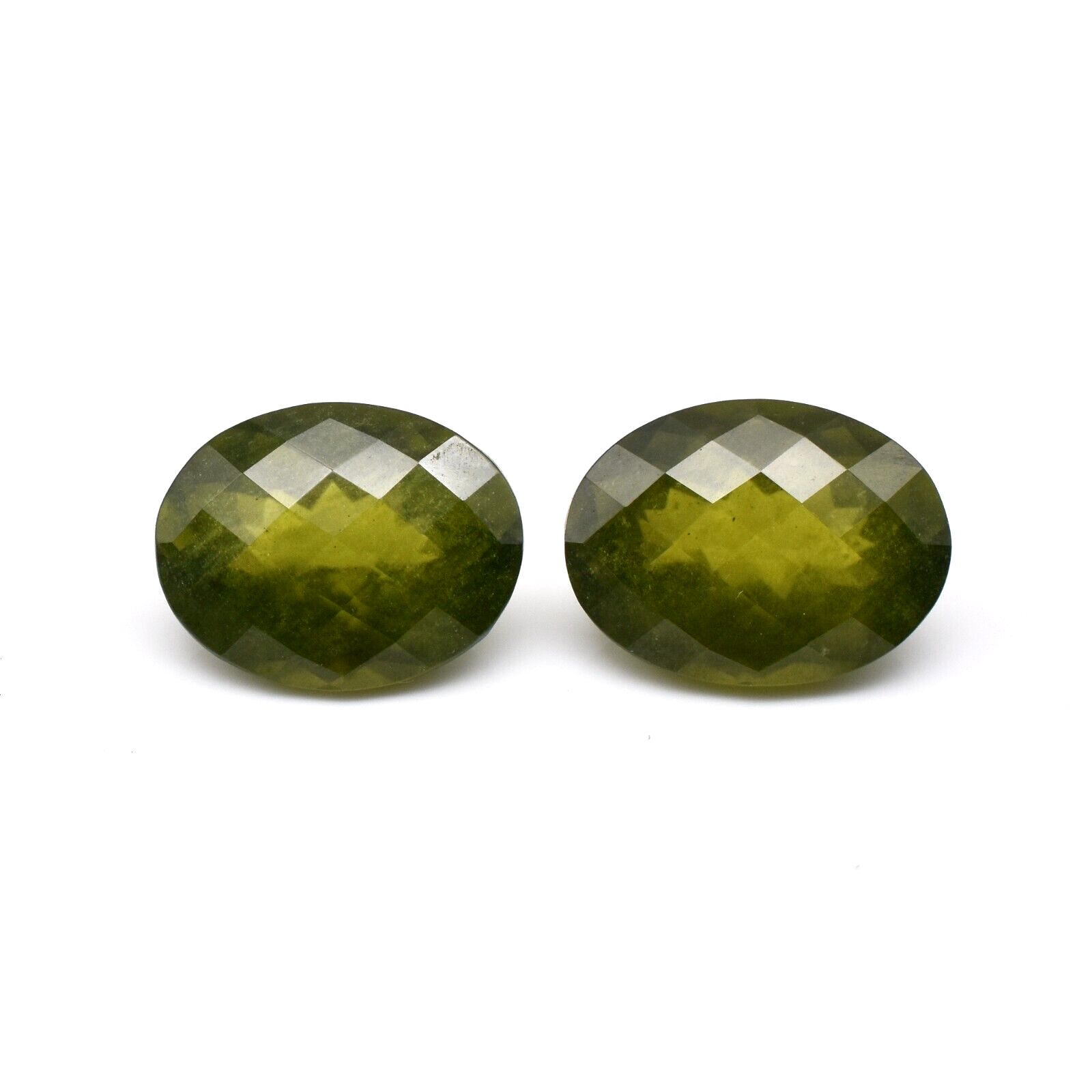 Natural Vesuvianite Idocrase 23.74 Ct Oval Gemstones 2 Pc For Earring Design