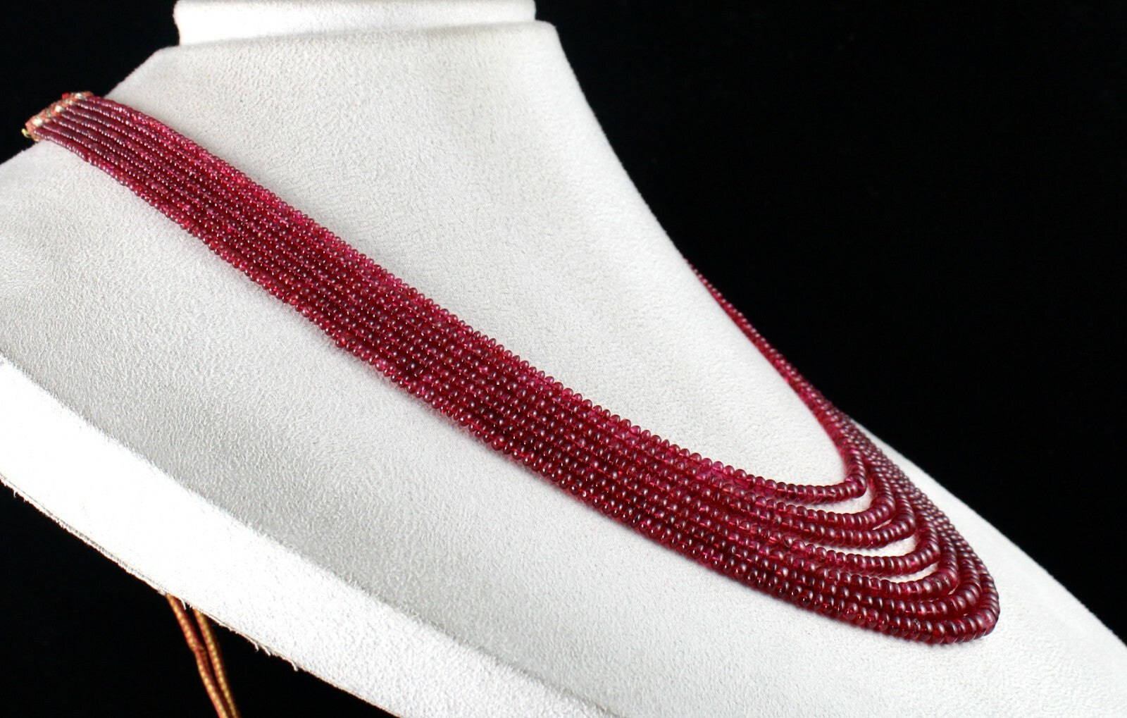 Certified Natural Spinel 330 Ct Red Gemstone Round Beads Necklace For Women