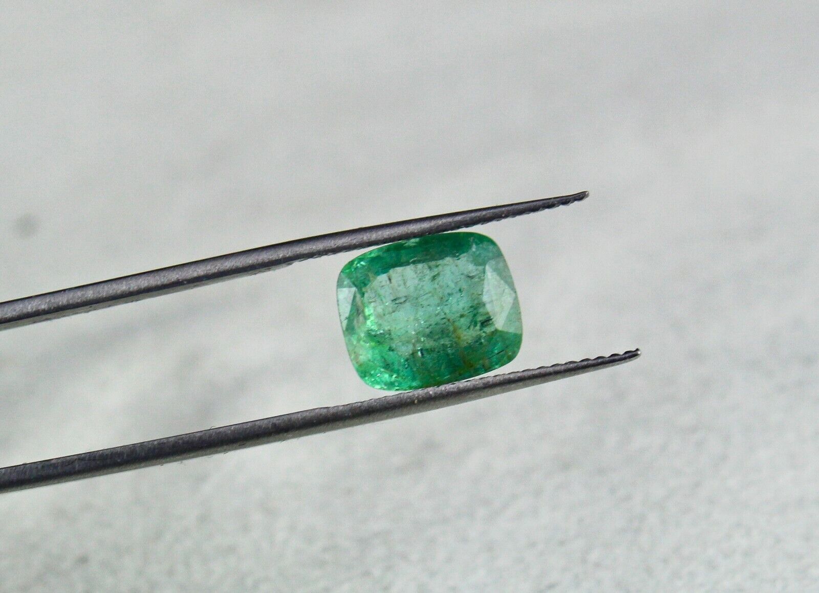 Natural Zambia Emerald Cushion Cut Gemstone 10X8mm 2.99 Ct Design Pendant Ring