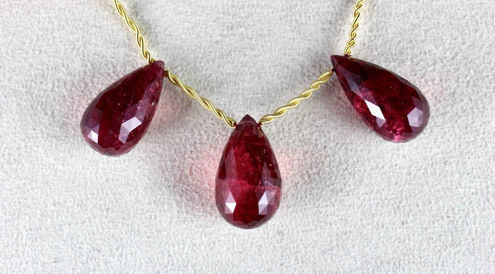 NATURAL TOURMALINE RUBELLITE DROPS 110 CARATS GEMSTONE HANGING PENDANT EARRING