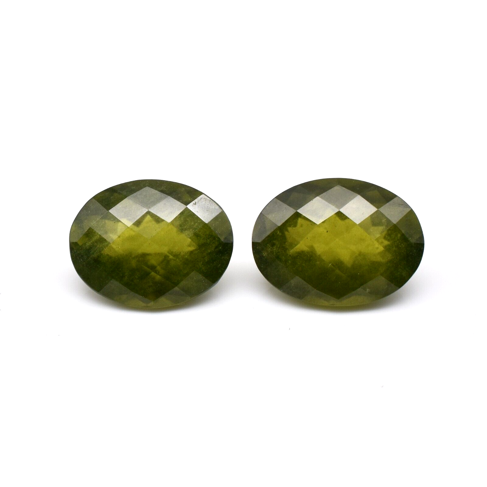 Natural Vesuvianite Idocrase Oval Cut 2 Pc 23.74 Ct Gemstone For Earring Design