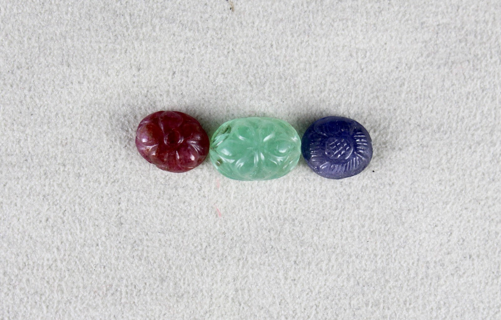 Certified Natural Emerald Ruby Sapphire 10.86 Ct 3 Stone Ring Sterling Silver