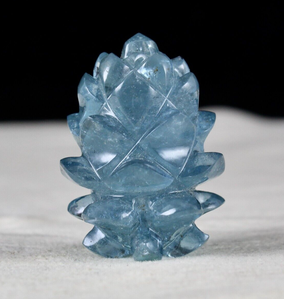 Certified 92.41 Ct Natural Blue Aquamarine Flower Gemstone For Pendant Designing