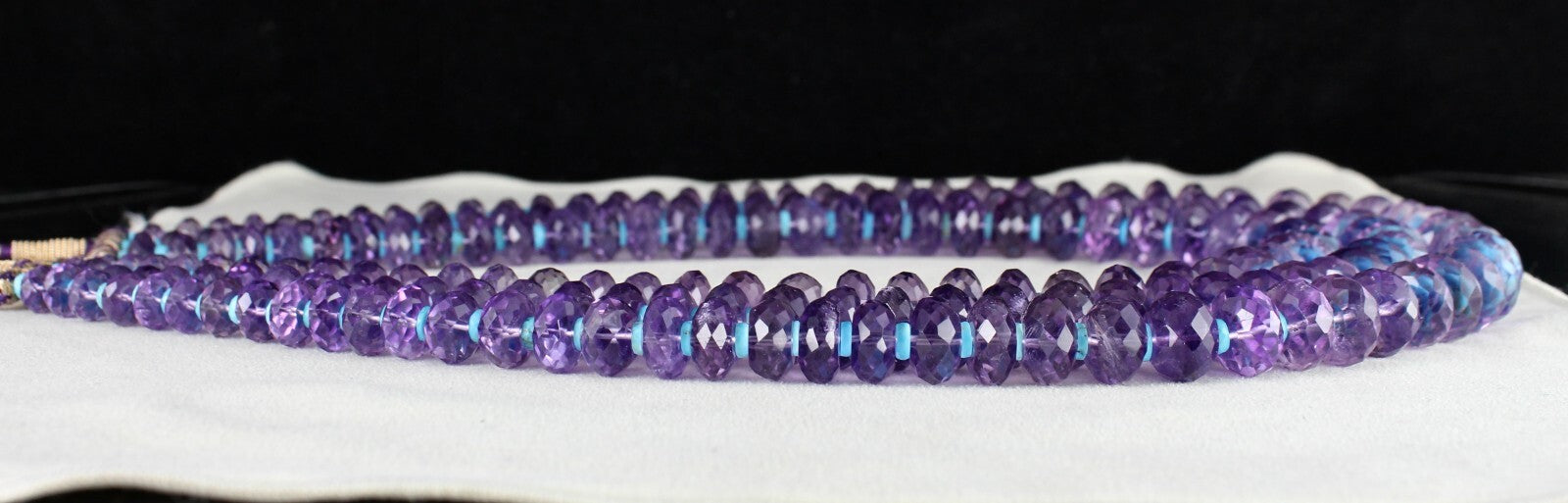 Certified Natural Amethyst & Turquoise Necklace 3 L 1838 Ct Gemstone For Women