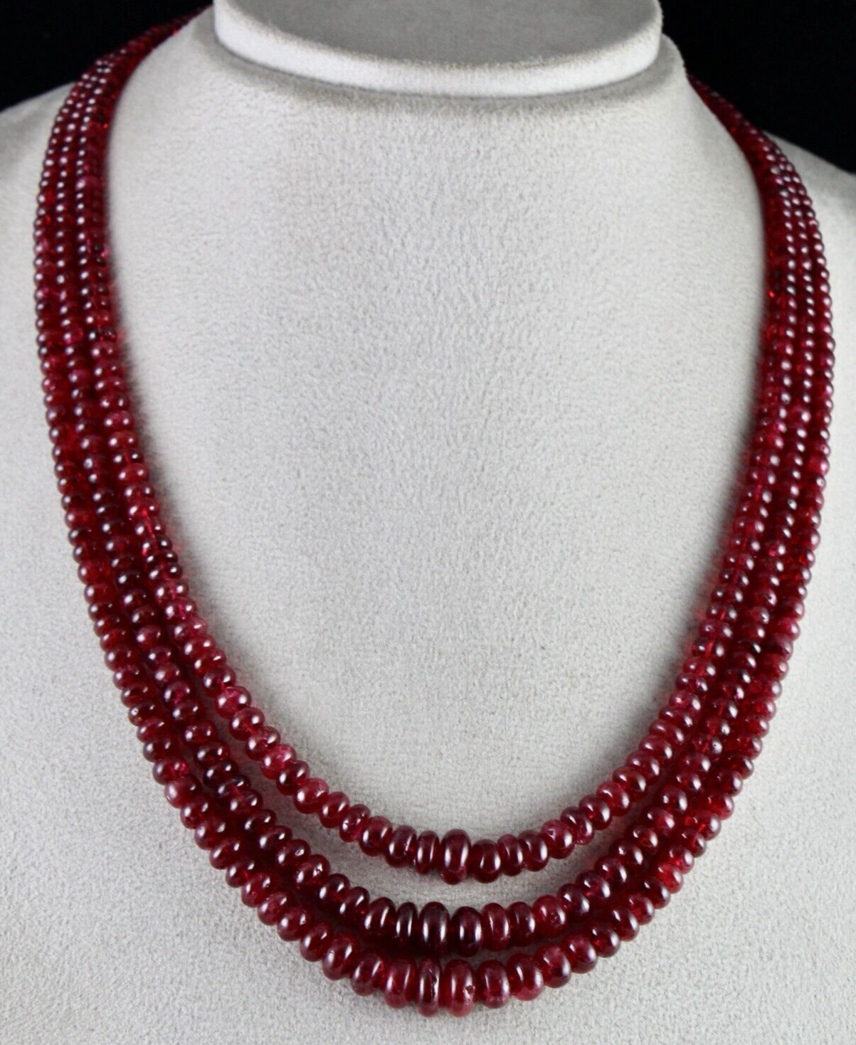 Natural Certified Spinel Beads Round 3 L 525 Ct Fine Gemstone Important Necklace