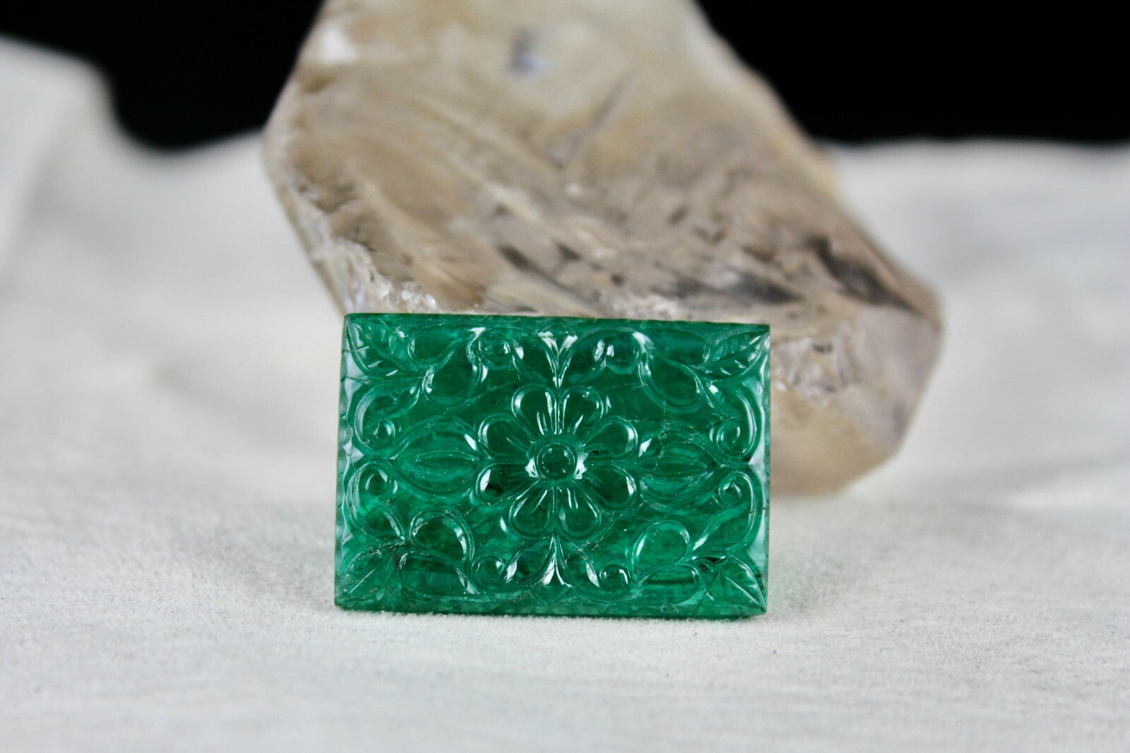 Certified Natural Zambian Emerald 76.67 Ct Rectangle Gemstone Pendant 26x38 Mm