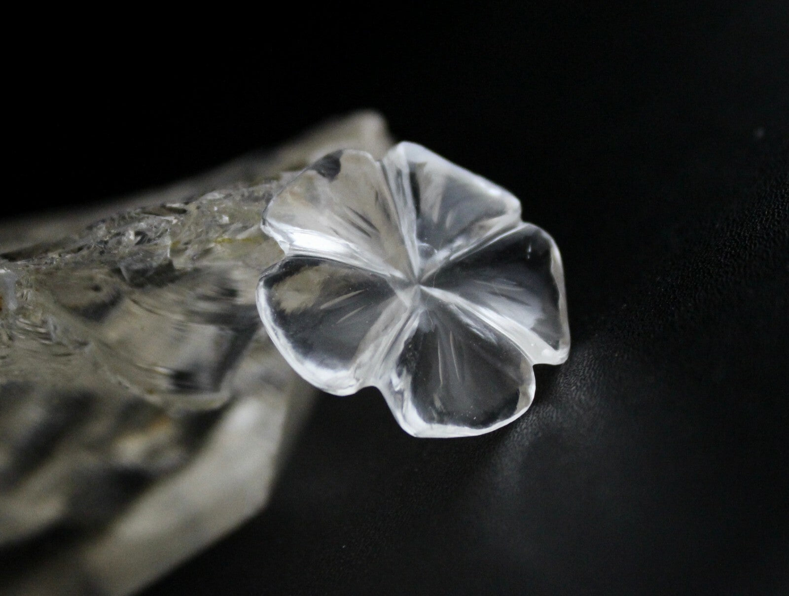 Natural Rock Crystal Quartz Flower Set 164 Ct Gemstone 11 Pcs Designing