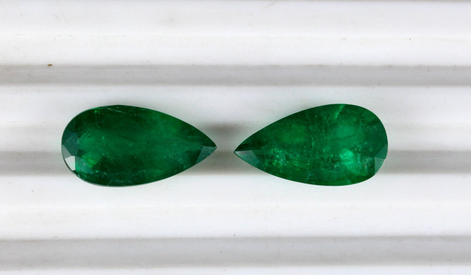 Certified Natural Zambia Emerald 19.02 Ct Pear Pair Loose Gemstone Earrings