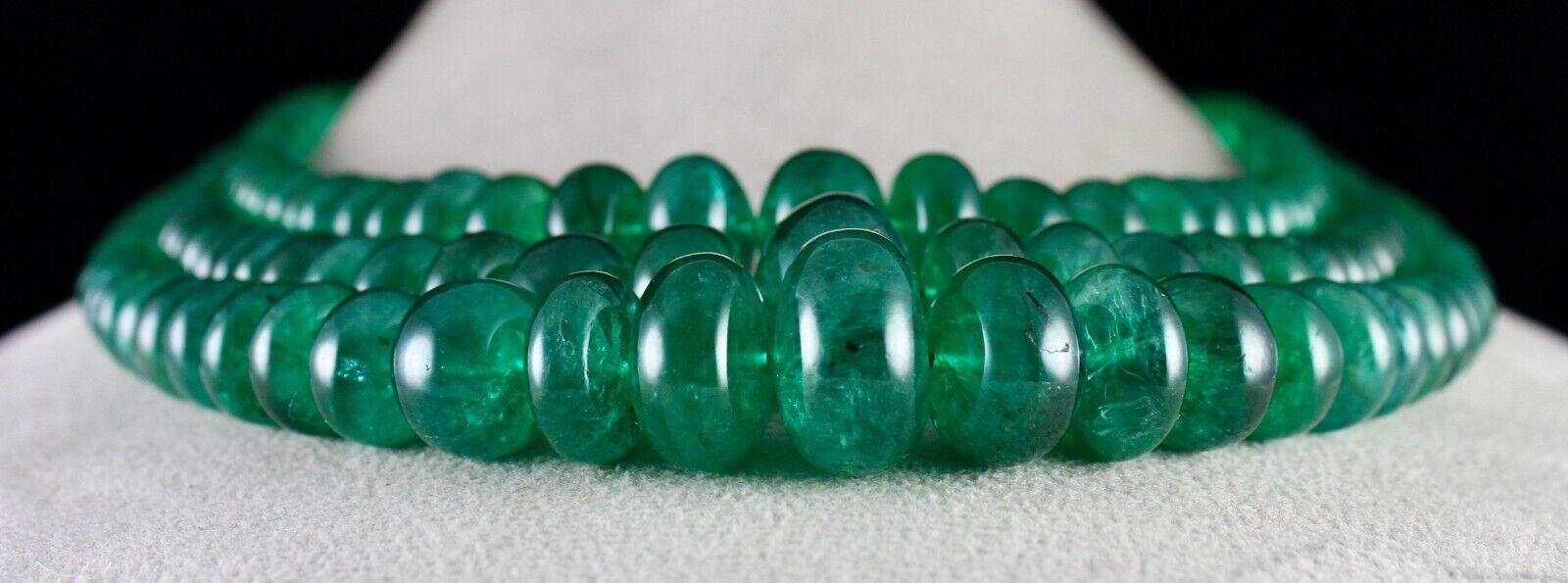 Emerald Necklace Beads Natural Gemstone 17mm Round 1047 Ct Certified Stones