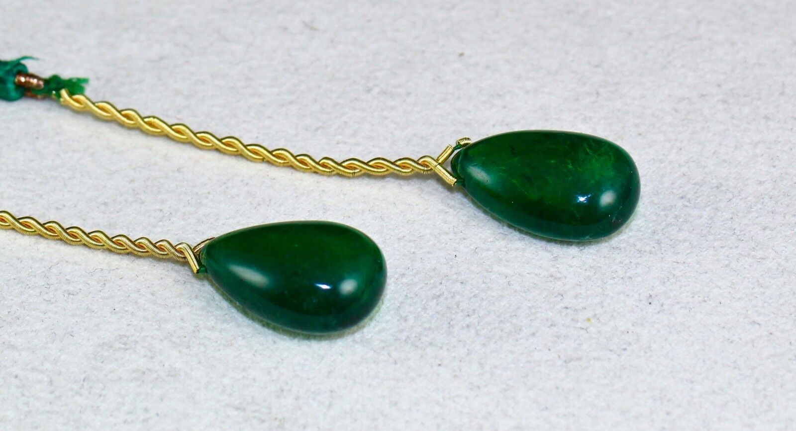 22X14 MM NATURAL ZAMBIAN EMERALD PEAR TEARDROPS 43 CARATS GEMSTONE EARRINGS