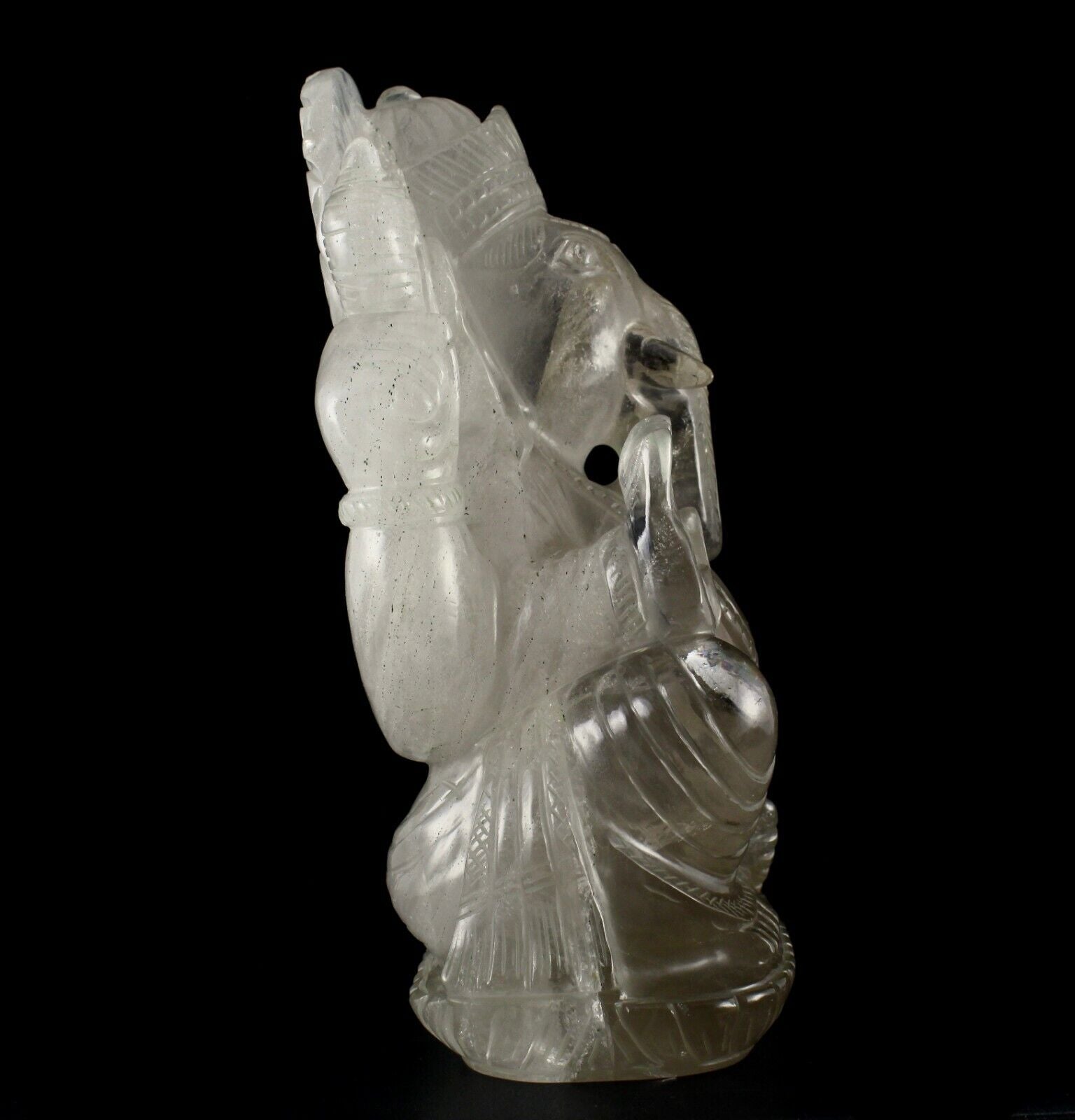 Lord Ganesha Statue 27400 Cts Natural Rock Crystal Quartz Gemstone Home Decor