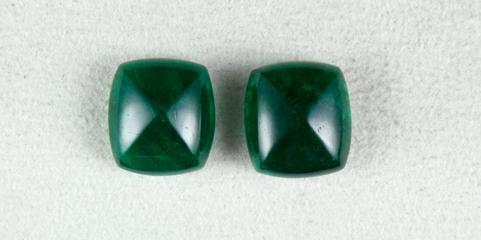 Natural Zambian Emerald 44.51 Ct Sugarloaf Cabochon Earring Certified 18x16 Mm