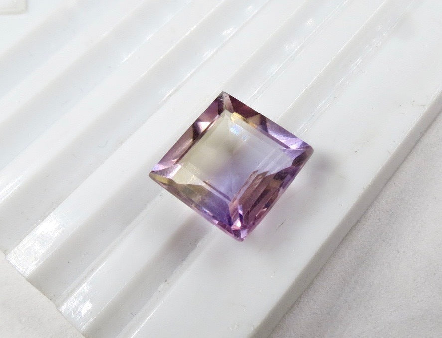 15mm Natural Ametrine 15.20ct Square Gemstones For Ring Designing