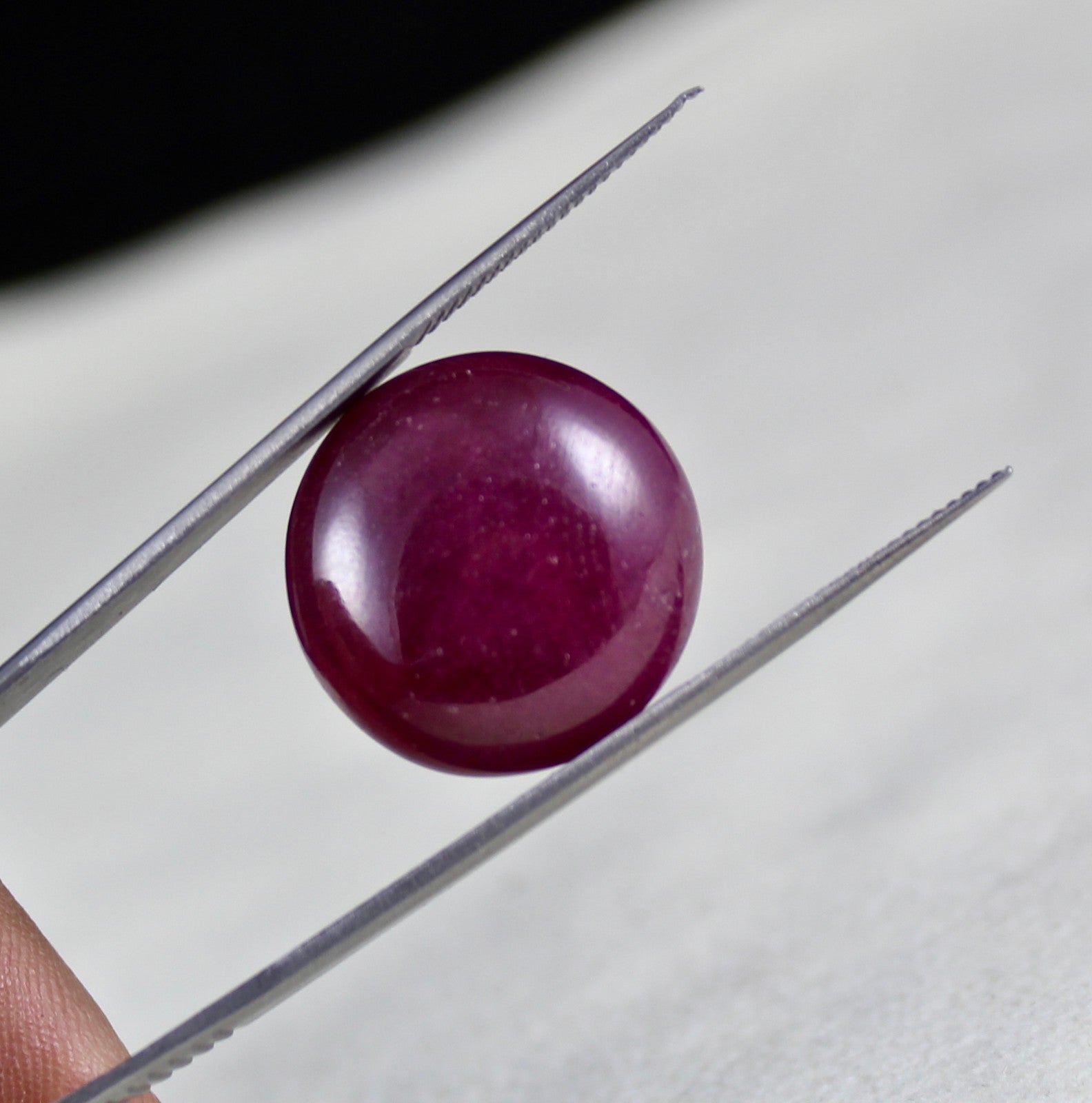 Certified Natural Ruby Round Cabochon 33 Ct Gemstone For Pendant Ring Design