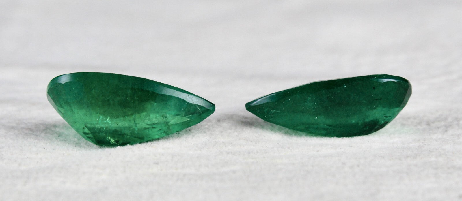 Certified Natural Zambia Emerald 19.02 Ct Pear Pair Loose Gemstone Earrings