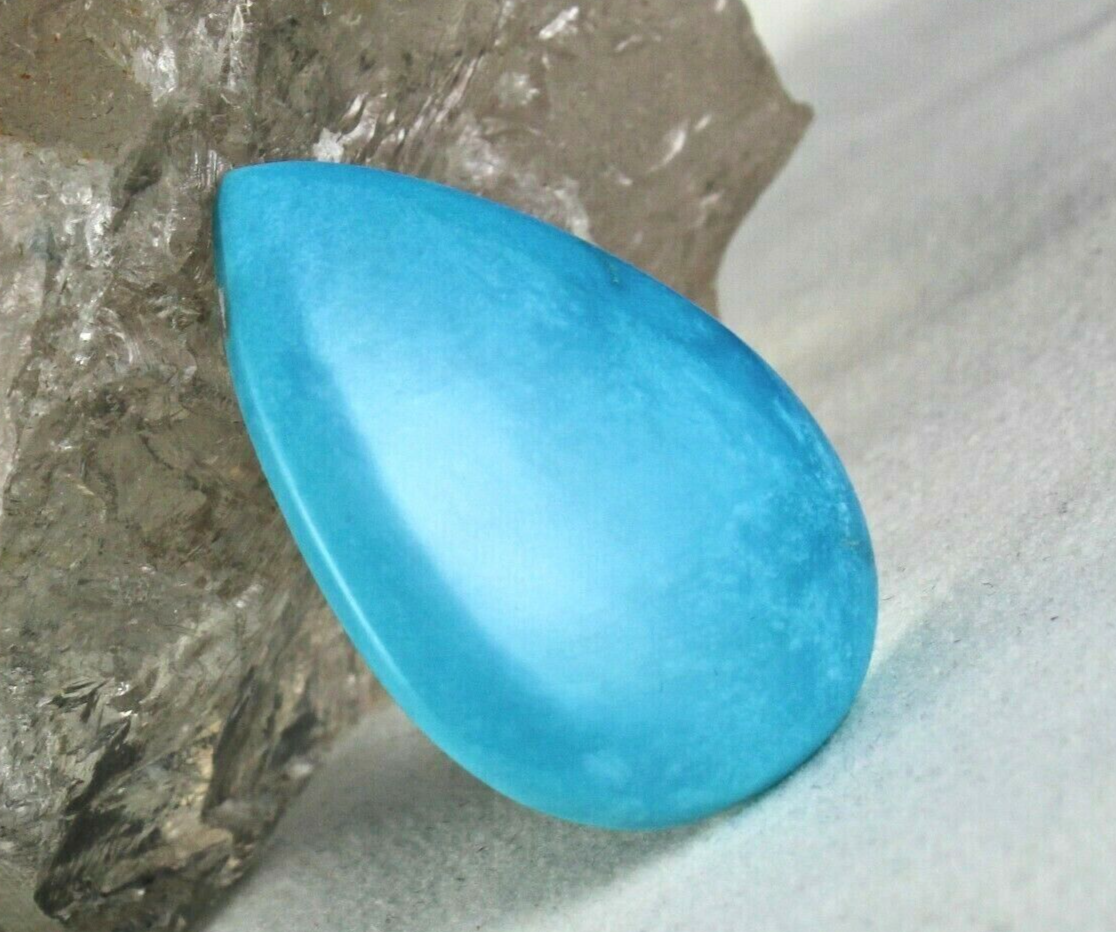 Natural Arizona Turquoise Pear Cabochon 39.96 Ct Loose Gemstone Ring Pendant