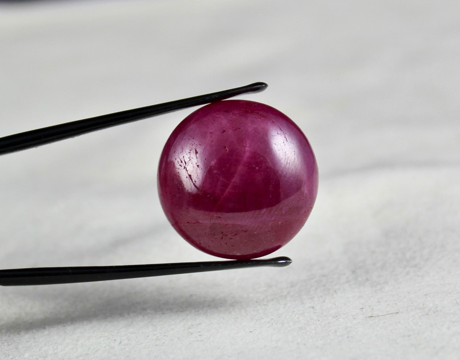 Certified Natural Ruby Round Cabochon 54 Ct Gemstone For Pendant Ring Design