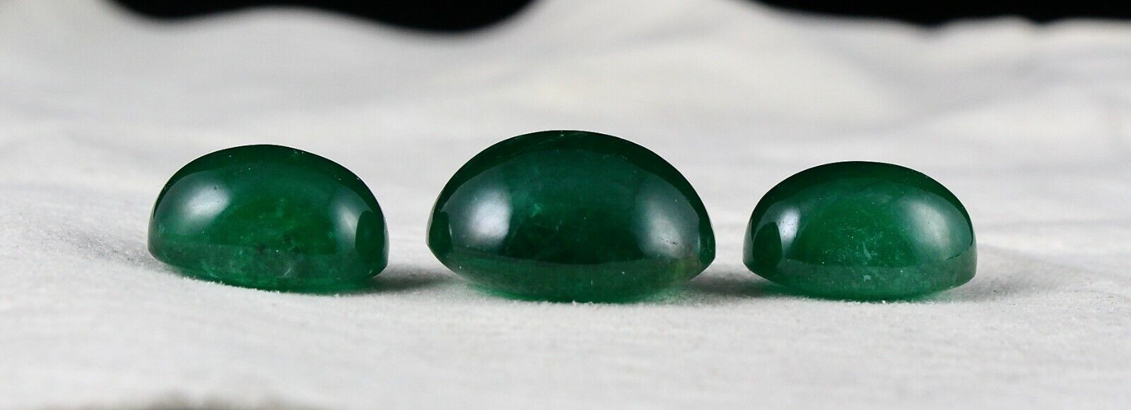 NATURAL ZAMBIAN EMERALD OVAL CABOCHON 82.92 CTS LOOSE GEMSTONE EARRING RING SET