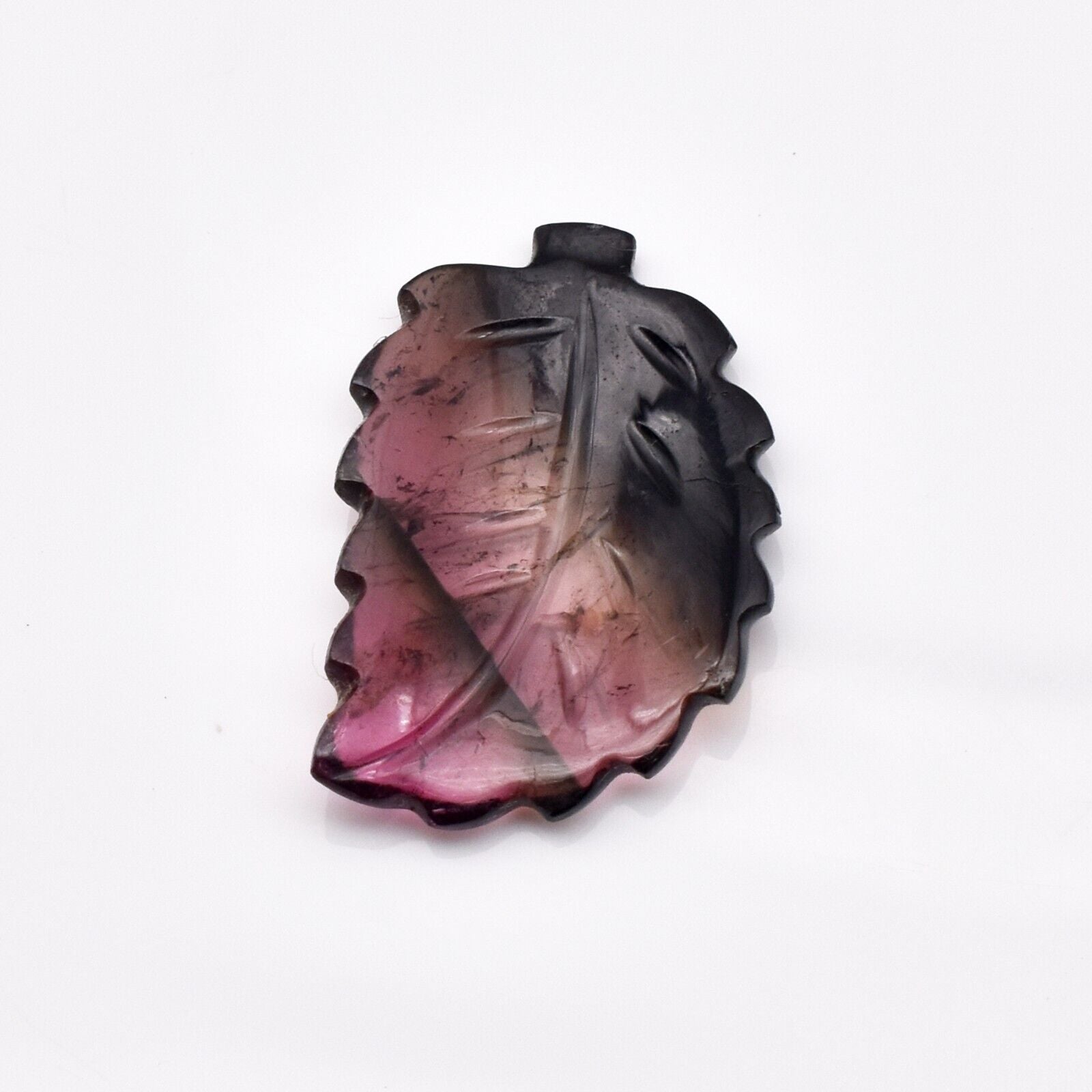 Natural Multi Tourmaline Carved Leaf 6.74 Ct Gemstone For Ring & Pendant