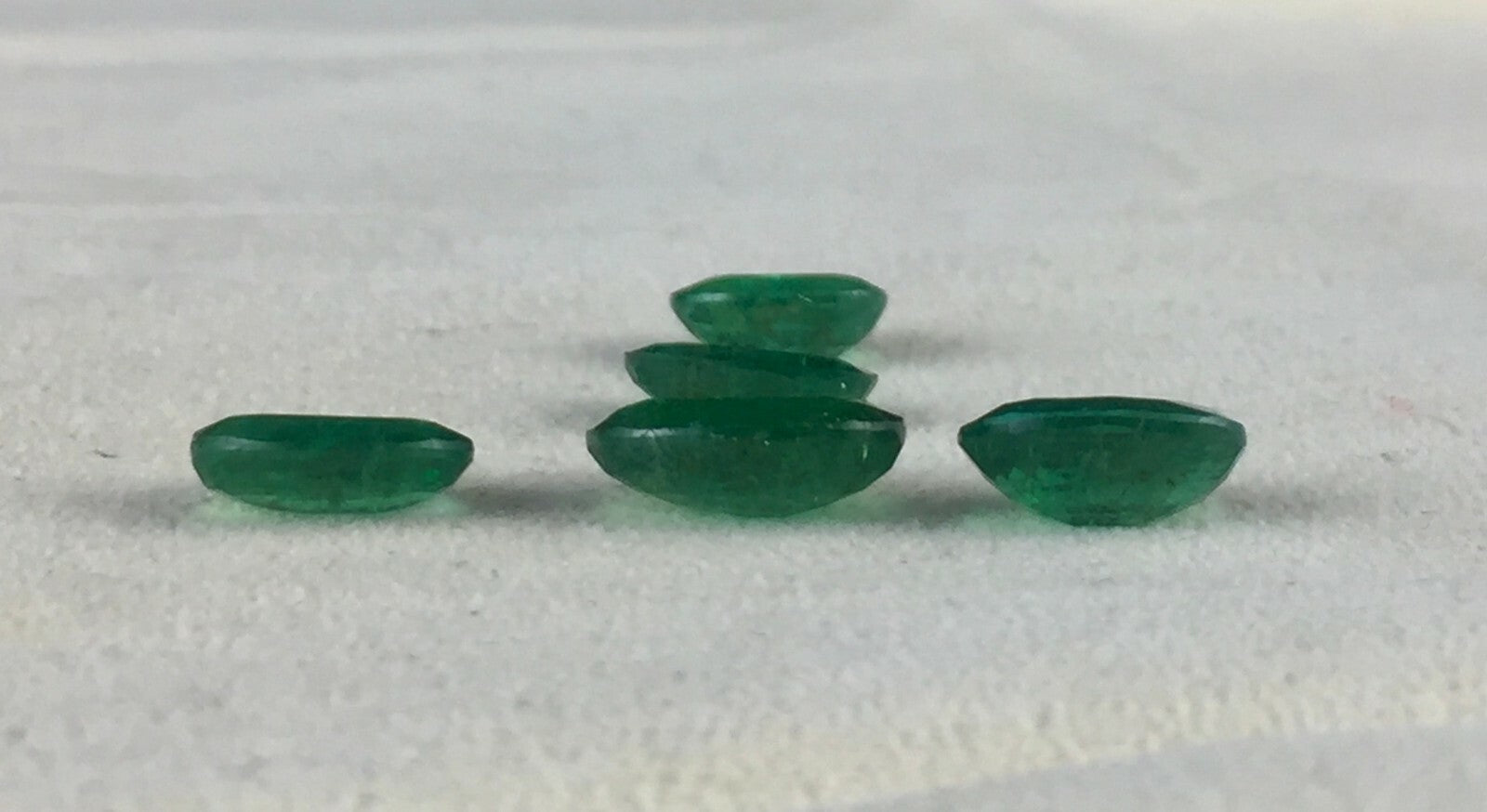 Certified Natural Earth Mined Zambia Emerald Oval 5 Pcs 10 Ct Gemstone Set