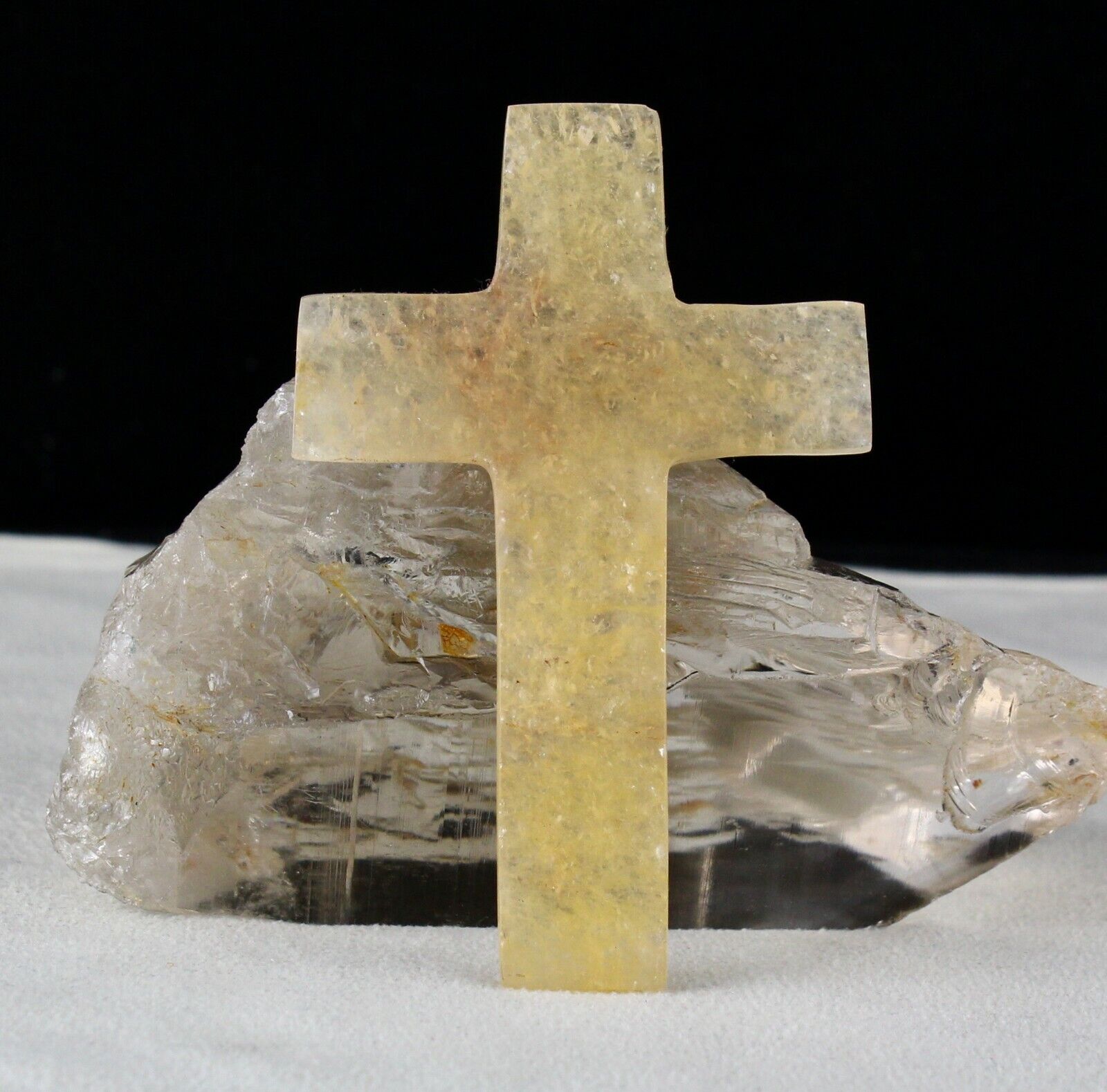 VINTAGE NATURAL MULTI QUARTZ 5 PCS 749 CARATS GEMSTONE SPIRITUAL CROSS PENDANT