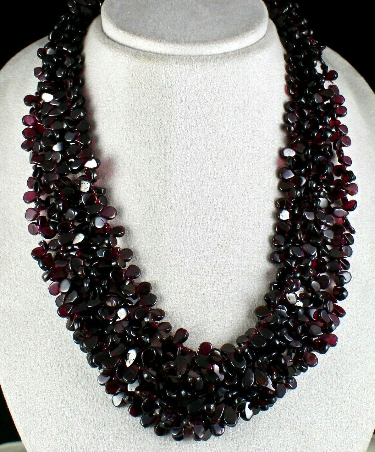 Unique Natural Garnet Beads Tear Drop 5 L 1662 Ct Red Gemstone Necklace