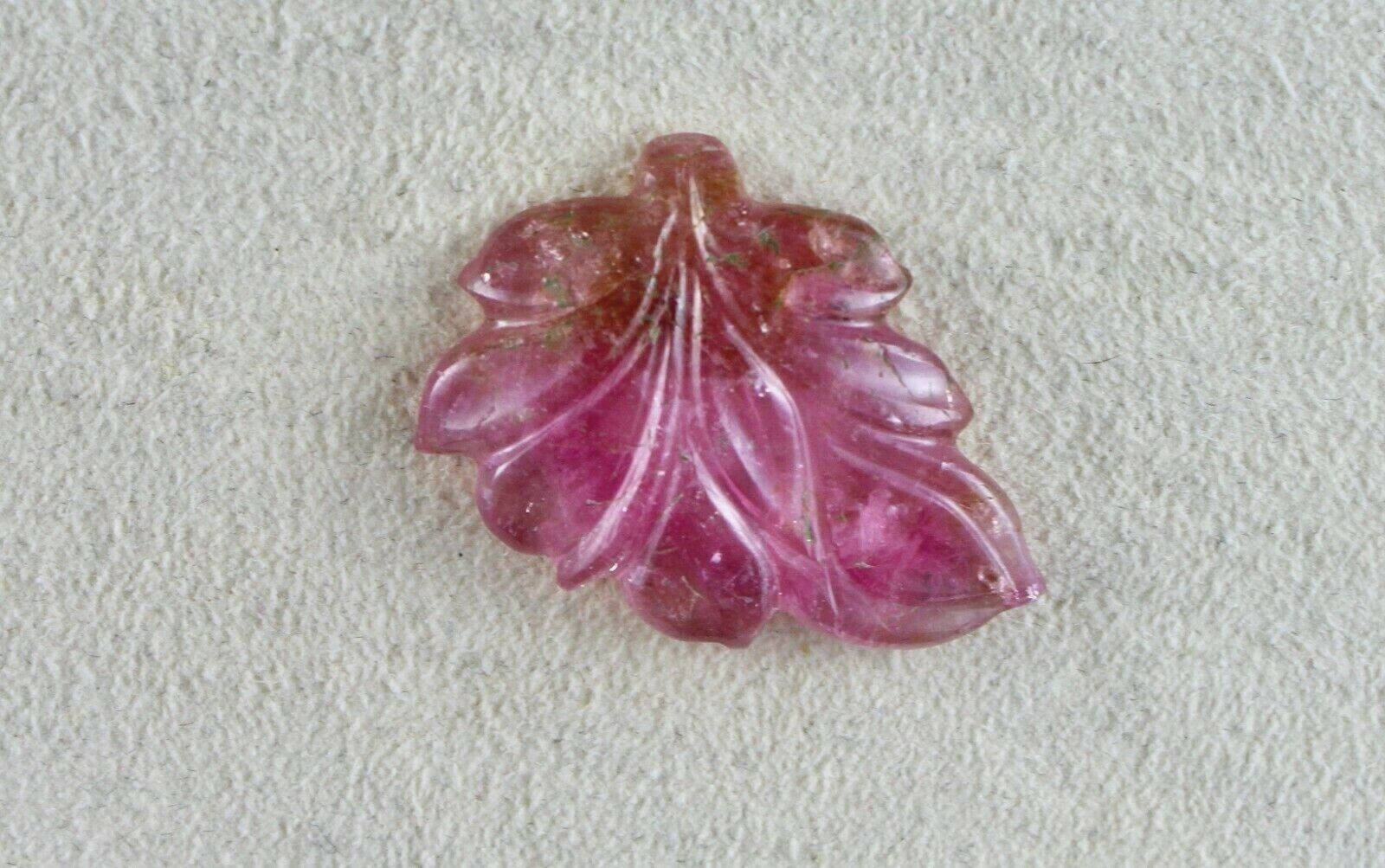 NATURAL MULTI TOURMALINE CARVED LEAF 28.28 CTS GEMSTONE DESIGNING PENDANT BROOCH