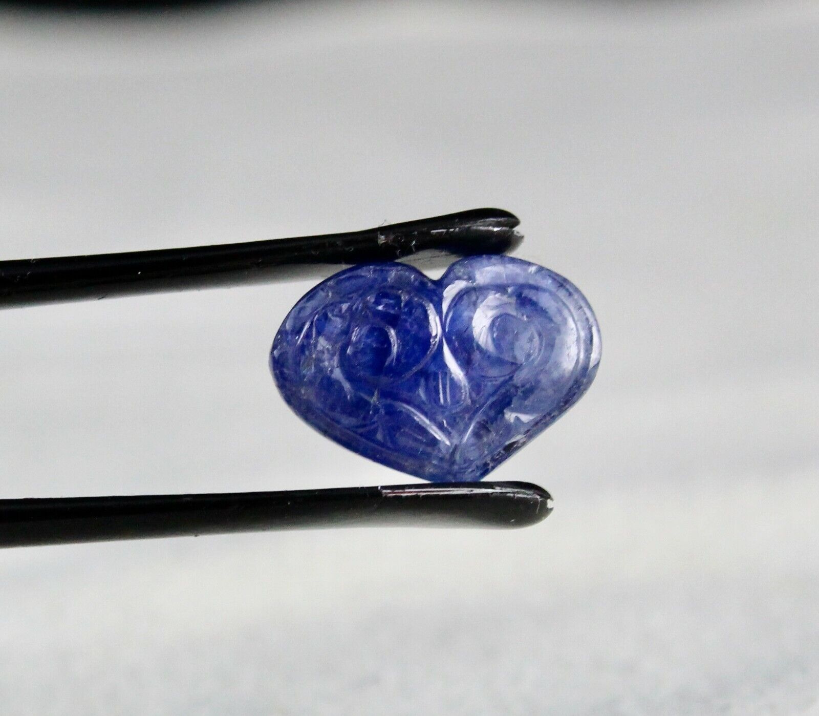 NATURAL UNTREATED BLUE SAPPHIRE CARVED 2 PCS 17.52 CARATS GEMSTONE RING PENDANT