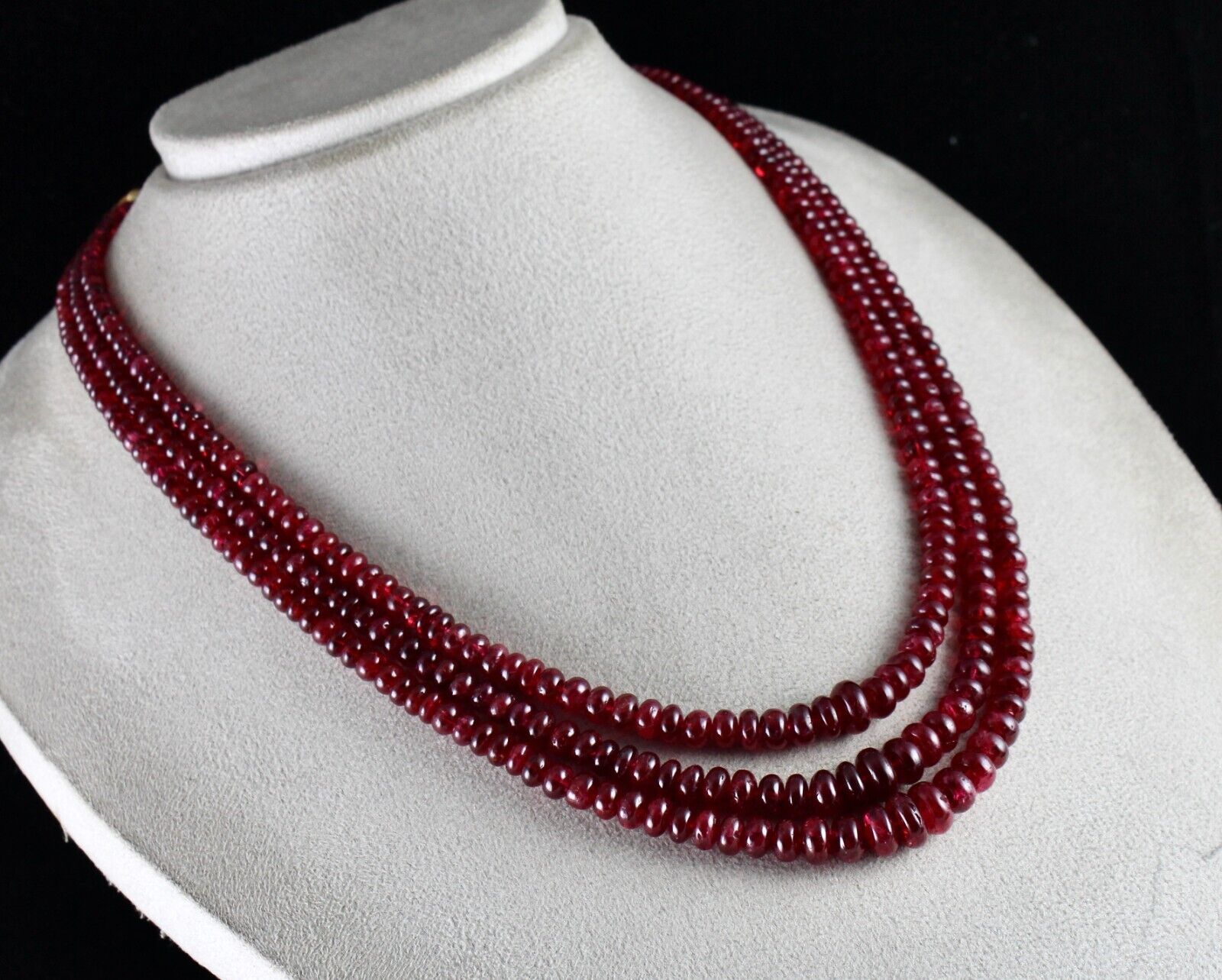 Natural Certified Spinel Beads Round 3 L 525 Ct Fine Gemstone Important Necklace