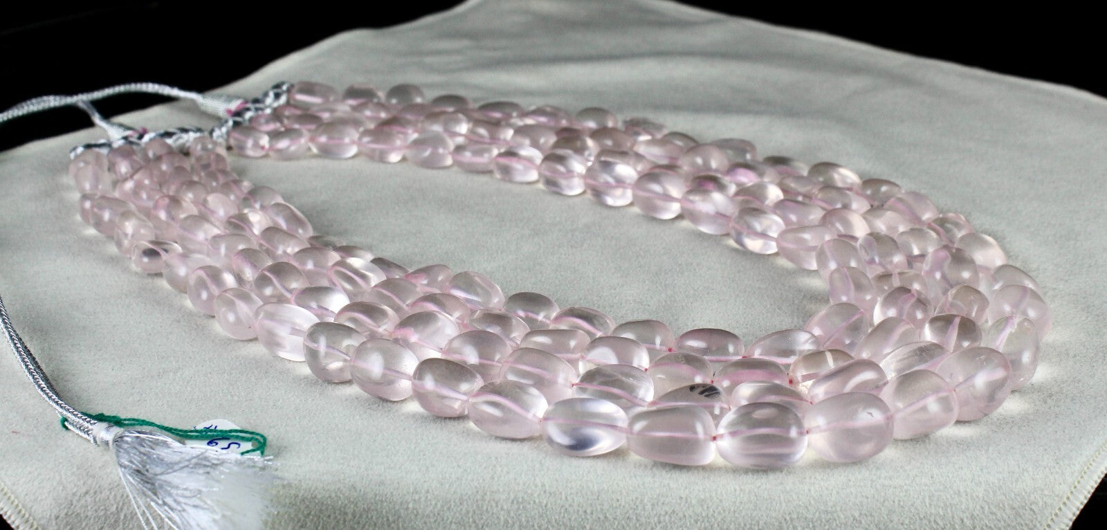 Natural Rose Quartz Beads Nugget Necklace 1439 Ct Carat Weight Fashion Gemstone