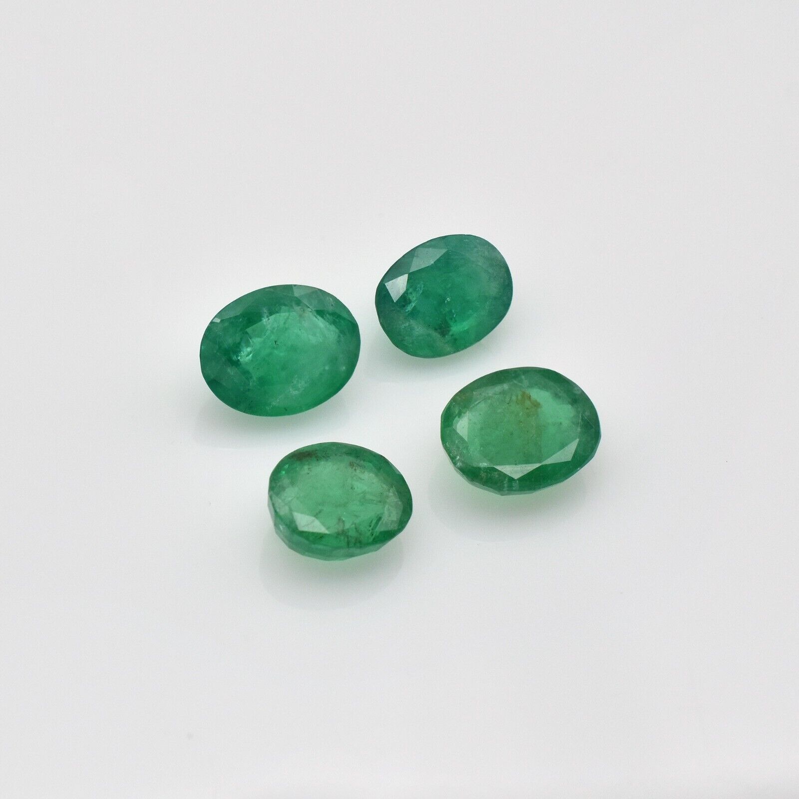 Genuine Emerald Natural Oval Cut 4 Pc 4.48 Ct Loose Gemstone Designing Earring