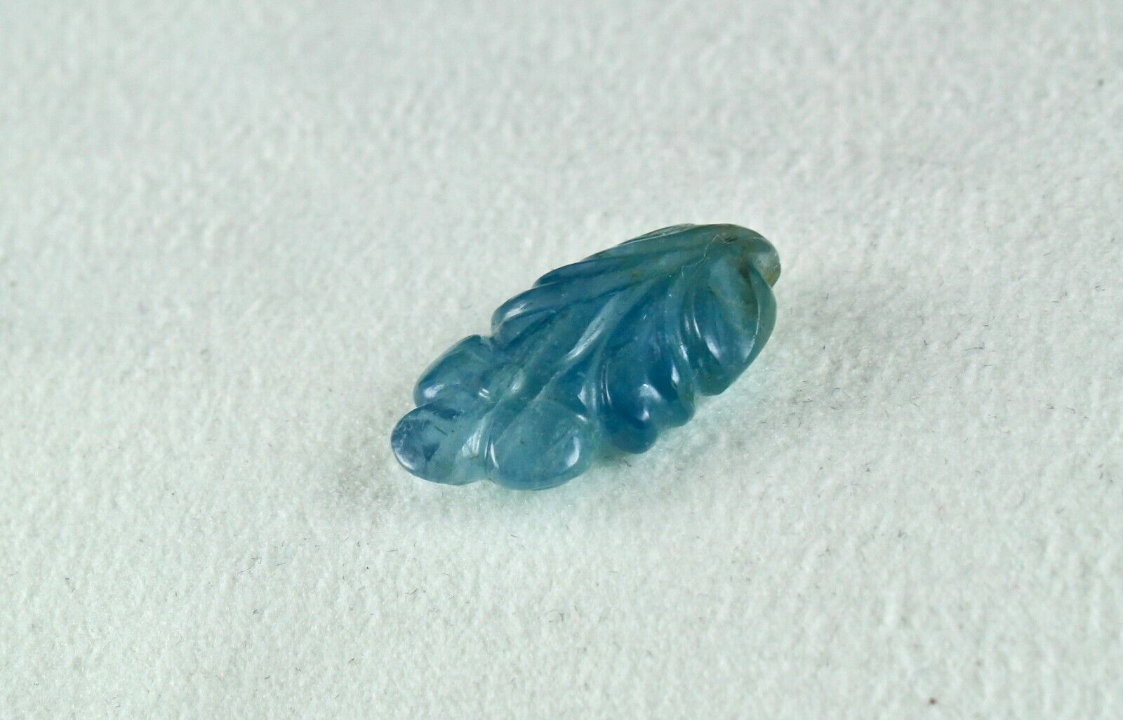 Natural Blue Aquamarine Carved Flower 15.83 Ct Gemstone For Pendant Designing