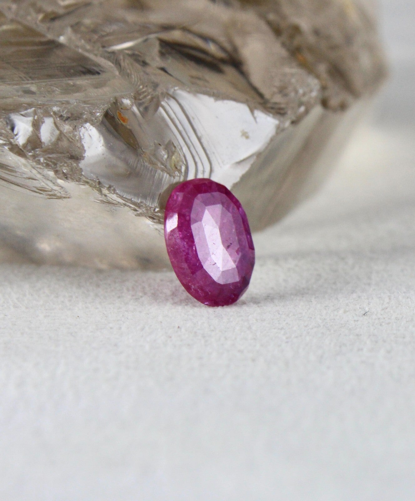 Certified Natural Ruby 4.95 Ct Oval Cut Unheated Mozambique Stone Pendant