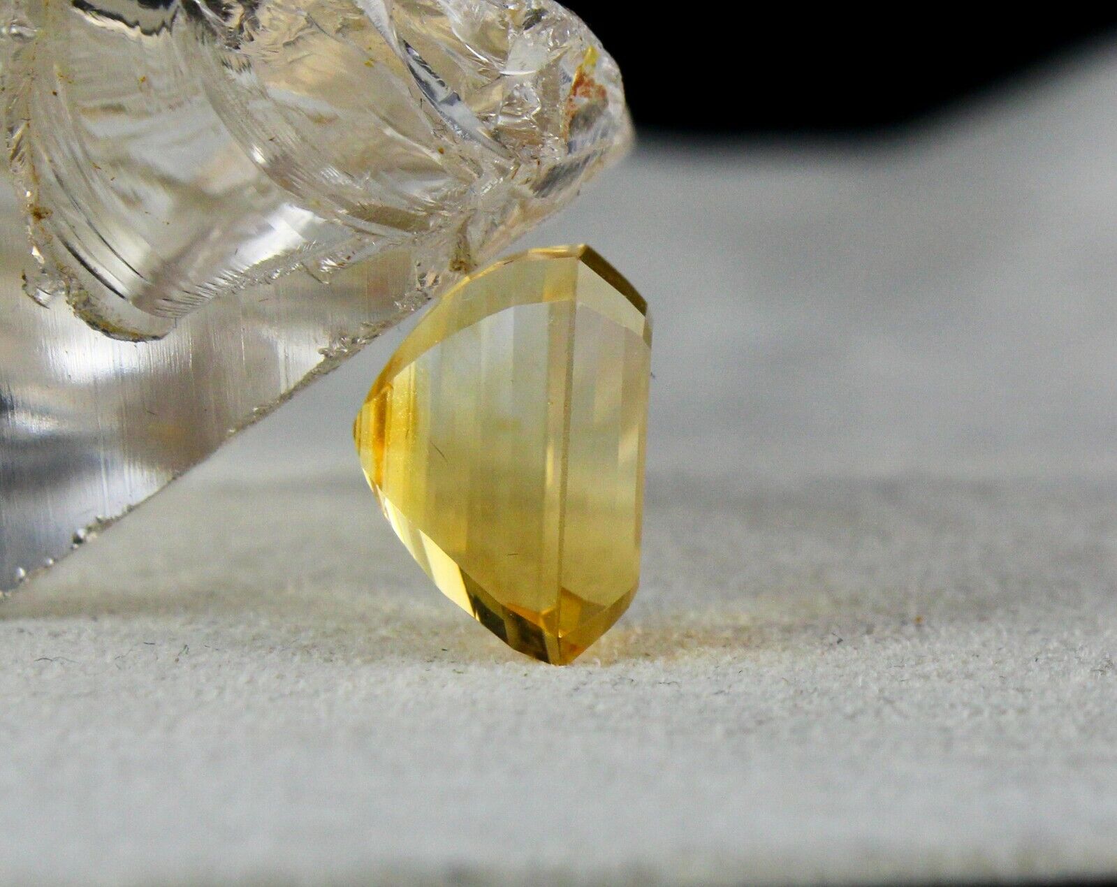 NATURAL YELLOW CITRINE RECTANGLE CUT 16X12 MM 15.97 CTS GEMSTONE PENDANT RING