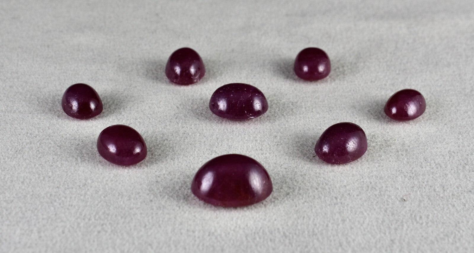 Certified Natural Untreated Ruby Cabochon 103.70ct Gemstone Set Earring Ring