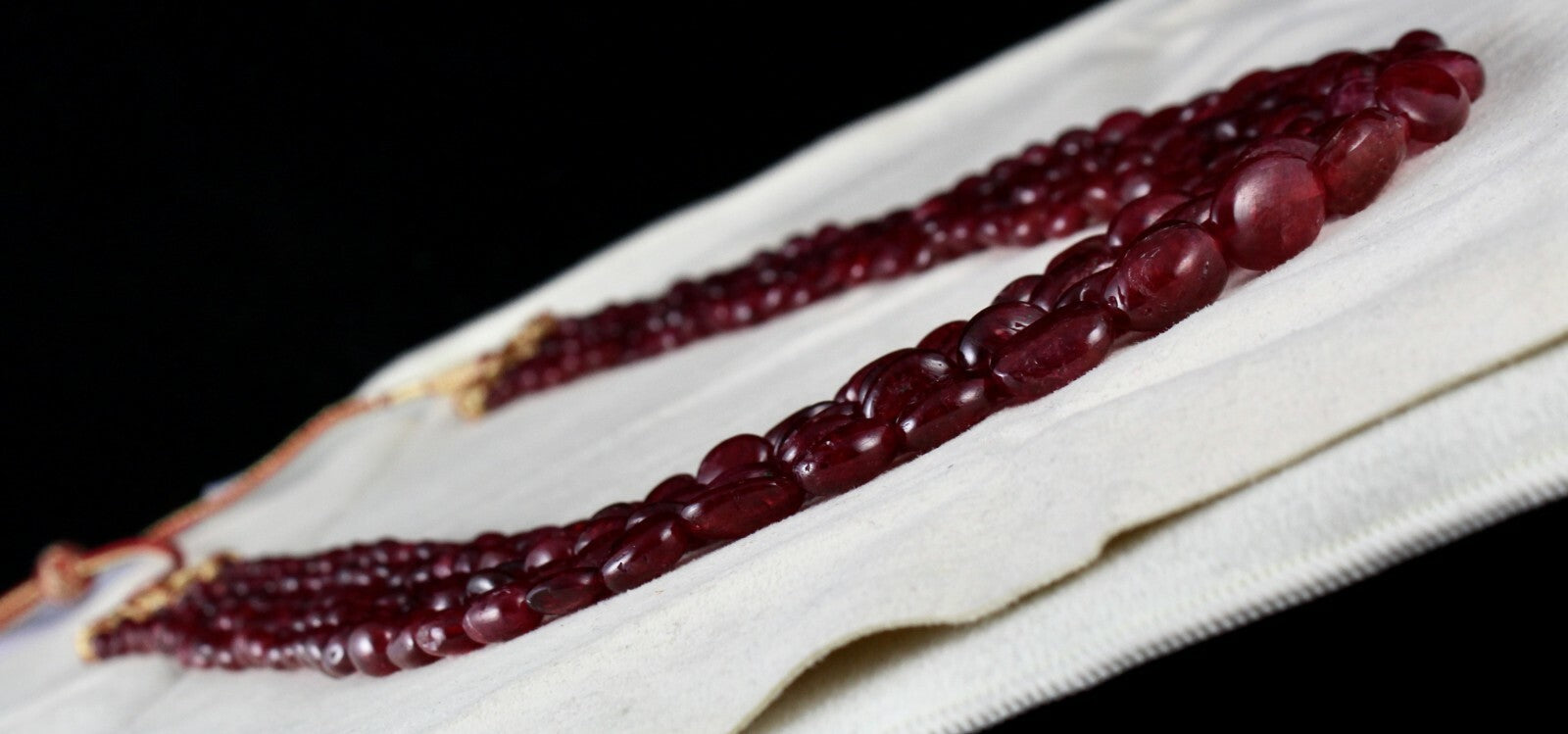Certified Natural Spinel Necklace 750 Ct Beaded Cabochon Red Gemstone Beads