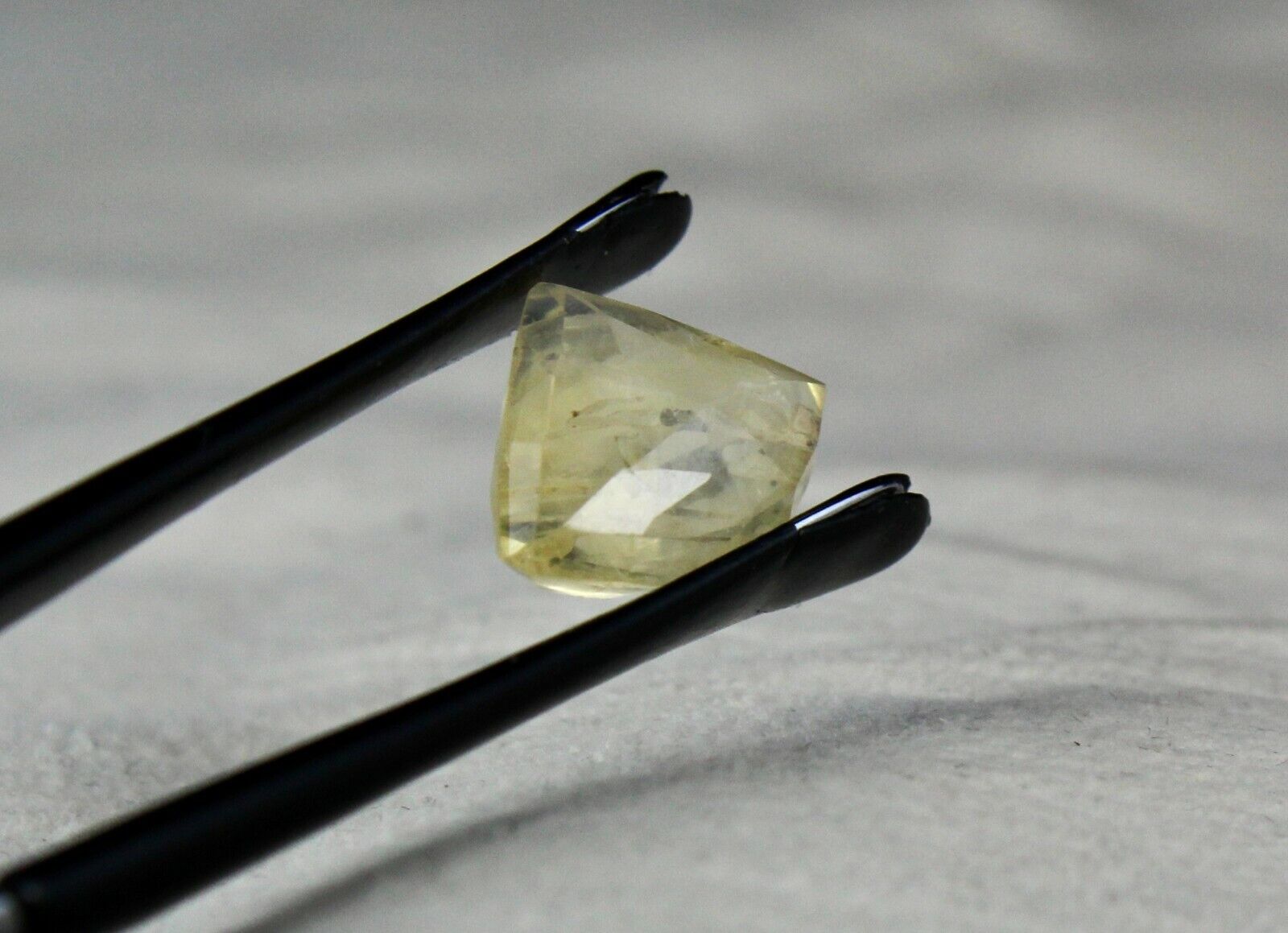 Natural Untreated Yellow Sapphire Triangle Cut 8.63 Carats Gemstone Pendant Ring