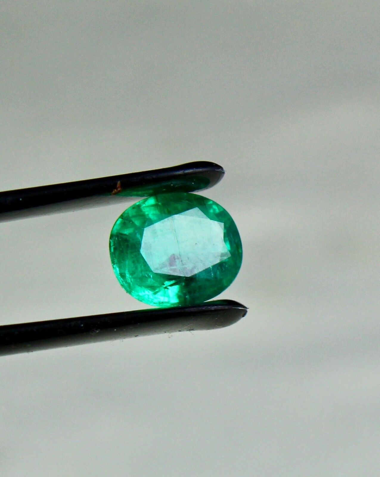 Natural Zambian Emerald Oval Cut 7.5mm 1.14 Cts Untreated Gemstone Ring Pendant