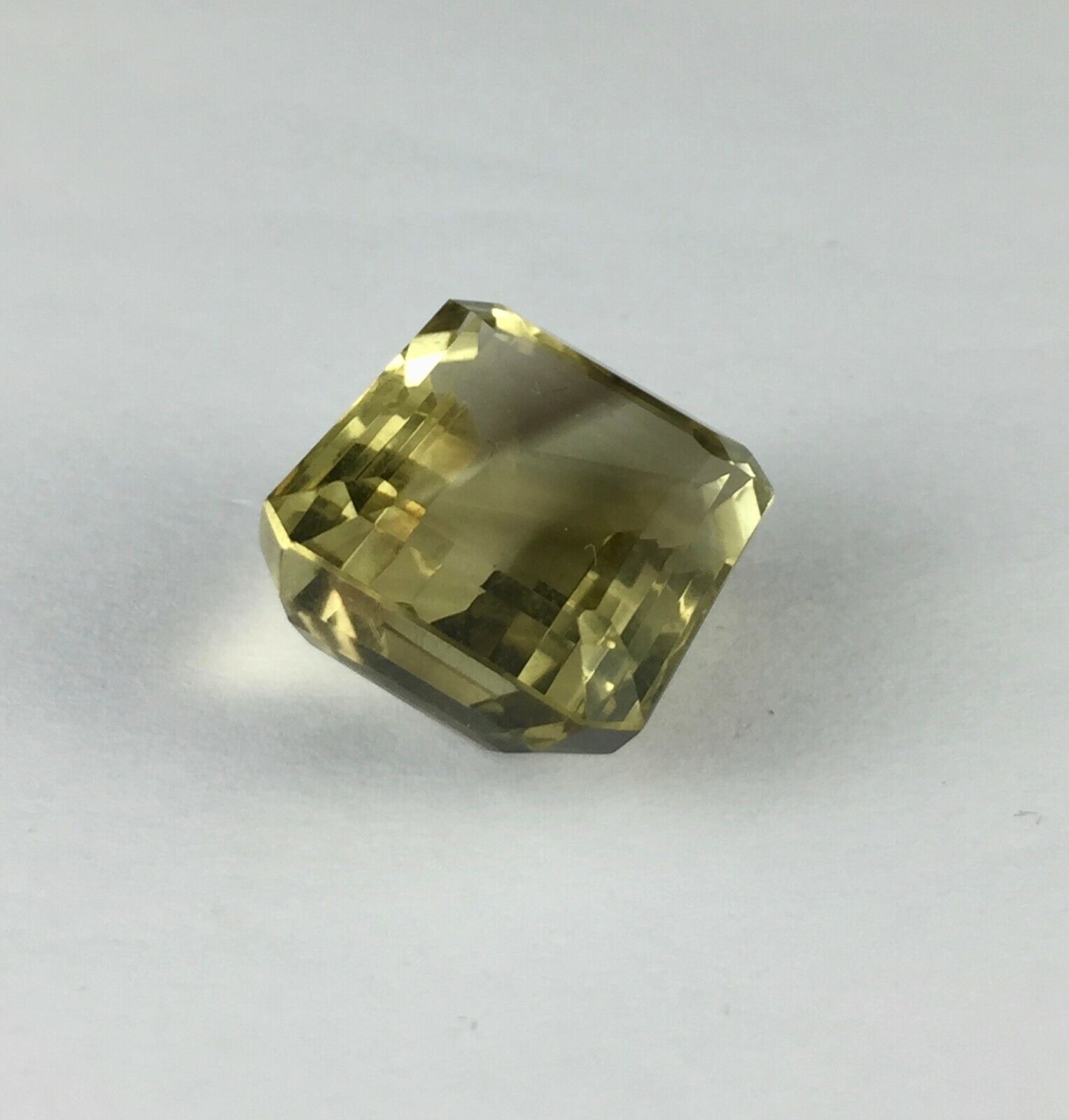 Natural Lemon Smoky Quartz Octagon Cut 22x17 mm 38.10 Cts Big Gemstone Pendant