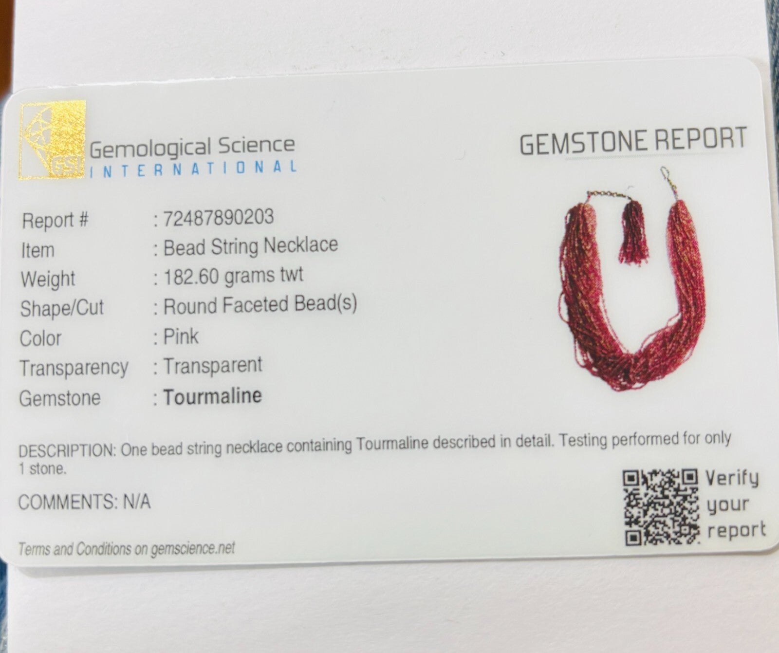 Certified Natural Pink Tourmaline 915 Ct Faceted Sterling Silver Necklace