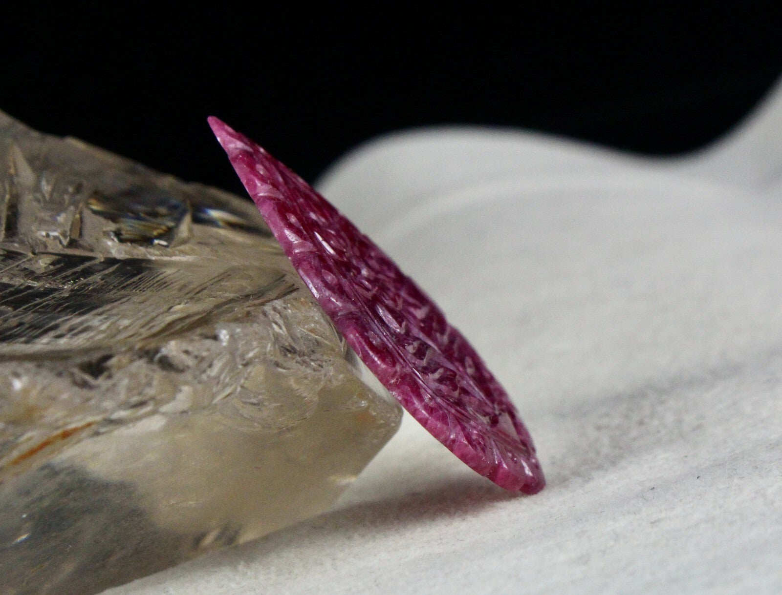 Certified Natural Ruby Set Carved Pear 7 Pcs 109 Ct Untreated Gemstone Design