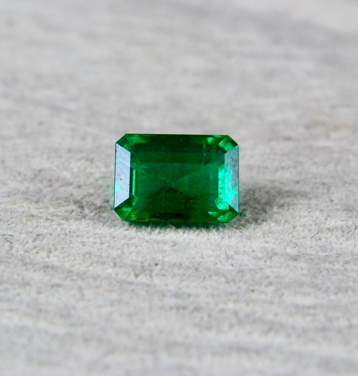 TOP NATURAL EMERALD OCTAGON CUT 3.85 CARAT 11X8MM PRECIOUS GEMSTONE RING PENDANT