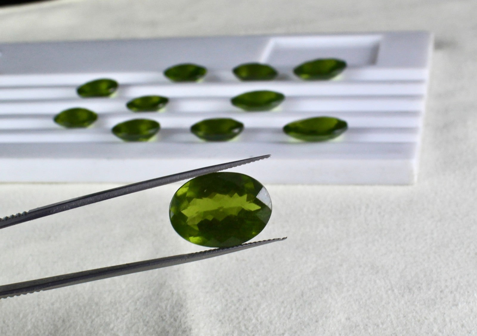 Certified Natural Vesuvianite Idocrase 80.30ct Oval Cut 11 Pcs Gemstone Design