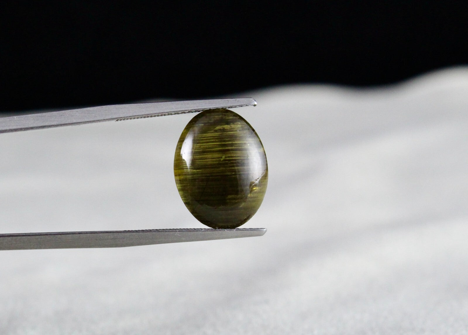 Certified Natural Cats Eye Apatite 11.78 Ct 15x12mm Green Gemstone For Pendant