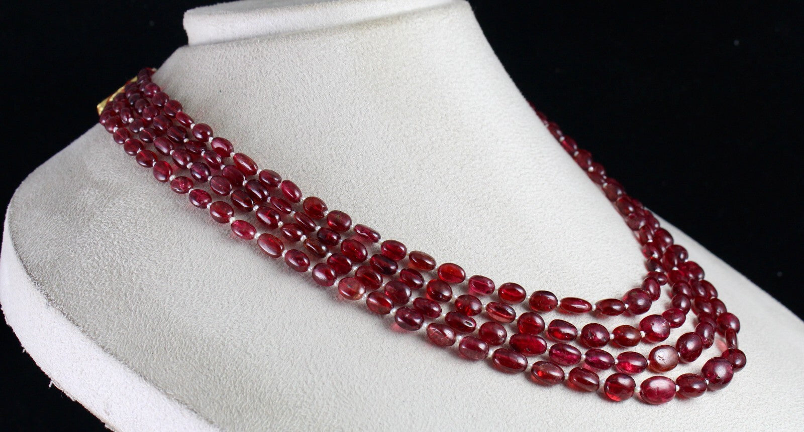 Certified Natural Red Spinel Beads Pearl Necklace 434 Ct 4l 408 Ct Gemstone